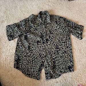 Zara button blouse
